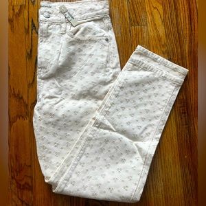 NEW Madewell Spring White Eyelet Jeans